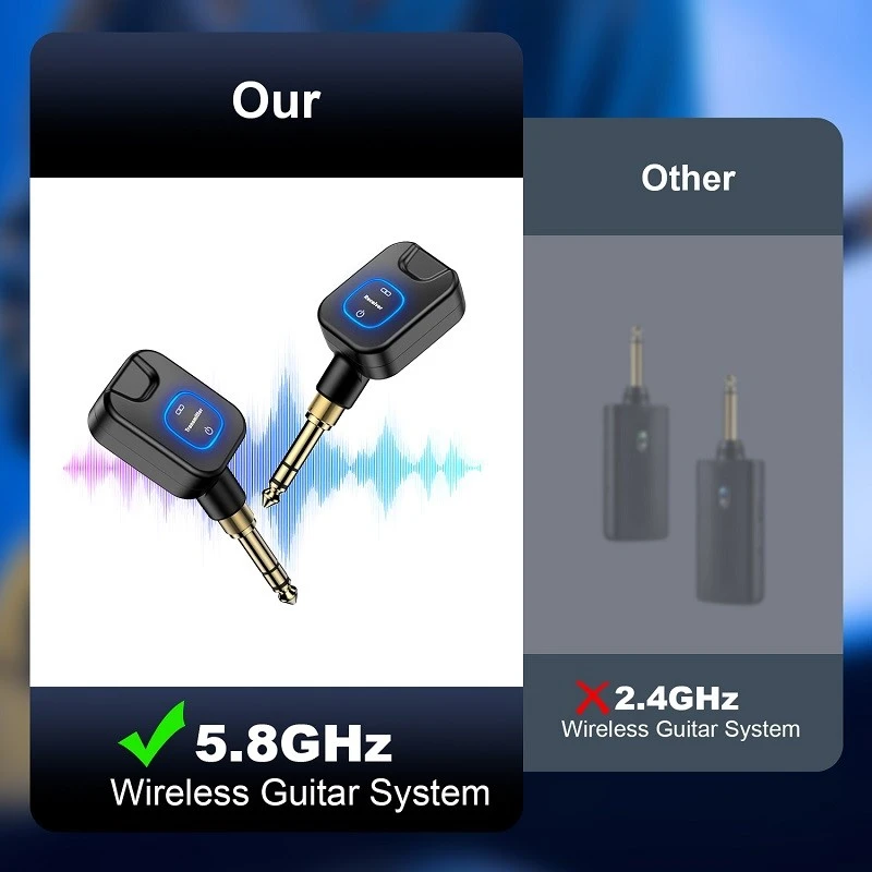 wireless guitar transmitter and receiver