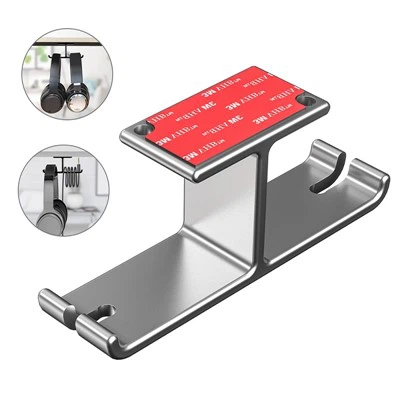 Silver Headset Stand Under Desk